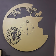 Load image into Gallery viewer, Mufasa Majesty Wall Clock-Gold