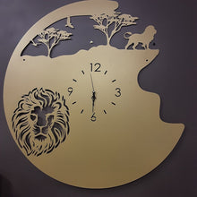 Load image into Gallery viewer, Mufasa Majesty Wall Clock-Gold