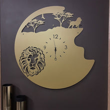 Load image into Gallery viewer, Mufasa Majesty Wall Clock-Gold