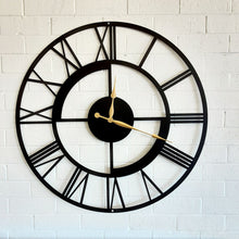 Load image into Gallery viewer, Roma Elegance Wall Clock - Black