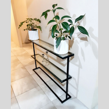 Load image into Gallery viewer, Skinny Hallway Console 2 Tier Black