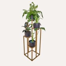 Load image into Gallery viewer, 4 Stepper Planter Stand- Gold