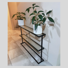 Load image into Gallery viewer, Skinny Hallway Console 2 Tier Black