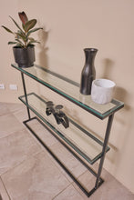 Load image into Gallery viewer, Skinny Hallway Console 2 Tier Black