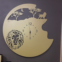 Load image into Gallery viewer, Mufasa Majesty Wall Clock-Gold
