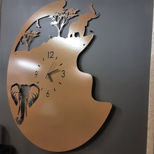 Load image into Gallery viewer, Elephant Harmony Wall Clock-Copper
